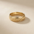 Bague Gravée Fleurs