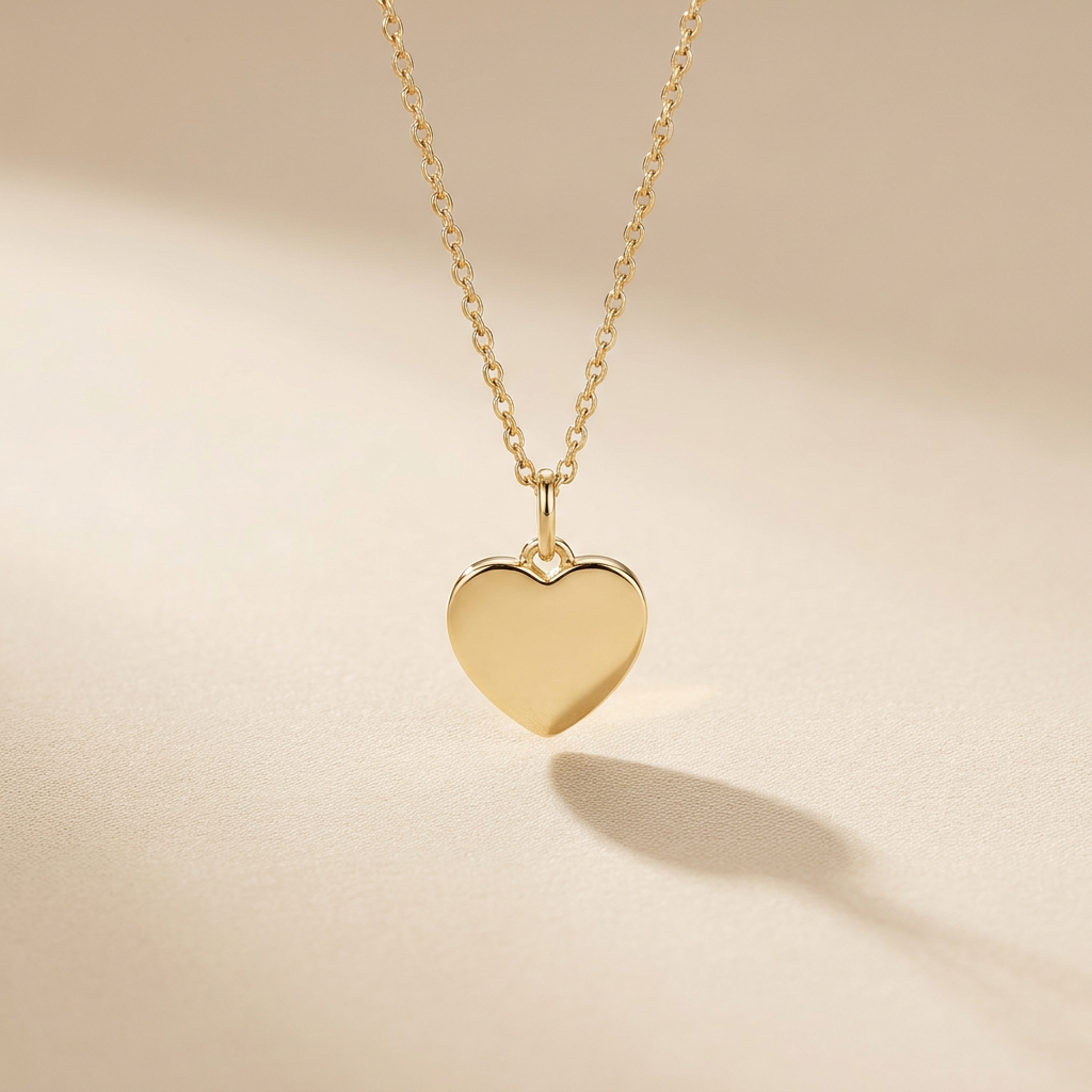 Collier Cœur Gravé